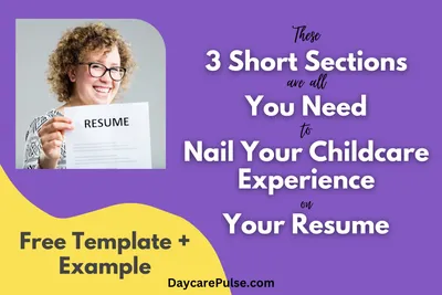 Confidently Put Daycare Job on Resume| Template+ Example